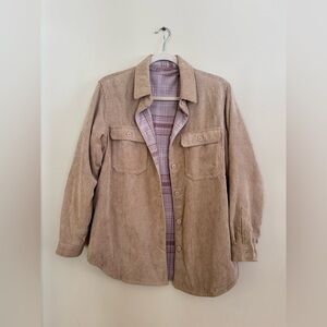 Love Tree Reversible Corduroy Fleece Shirt Jacket